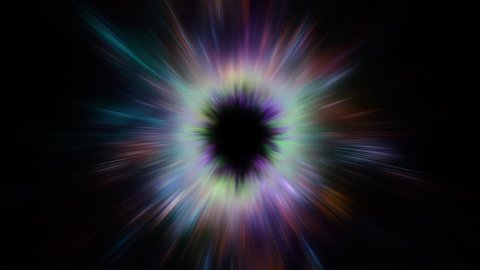 Space 2310: Light streams into a black hole in outer space (Loop).