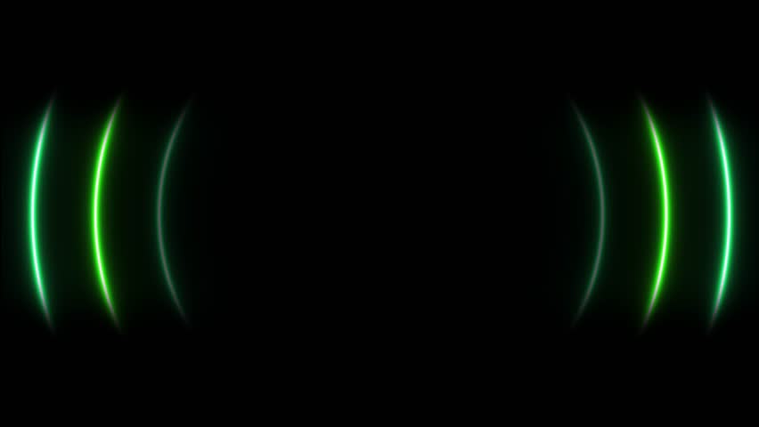 Colors award background waves animation come from center. Bright neon lights motion for glamour concept. Seamless loop. 4K.