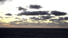 Sunset on Moving Sea Landscape Video Clip Footage