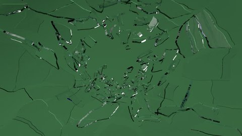 Glass Shatter , Broken glass: with slow motion. Alpha and green screen is included ...