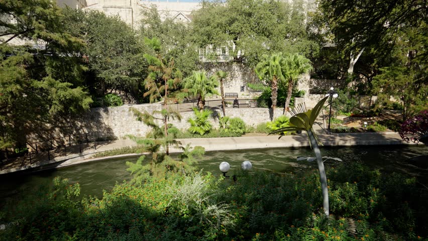 Famous Riverwalk in San Antonio is a popular place - travel photography