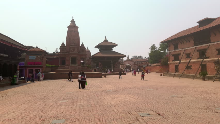 Bhaktapur, Nepal: Cultural heart of Nepal at Durbar Square, UNESCO World Heritage Site, ancient temples, palaces, and courtyards adorned with intricate carvings and statues