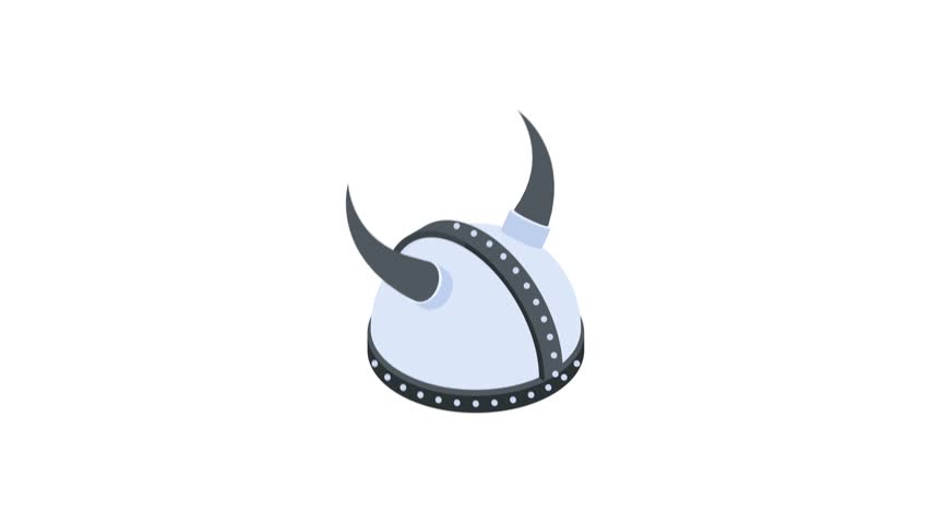 Viking helmet animated icon in isometric style  Royalty-Free Stock Footage #3394192173