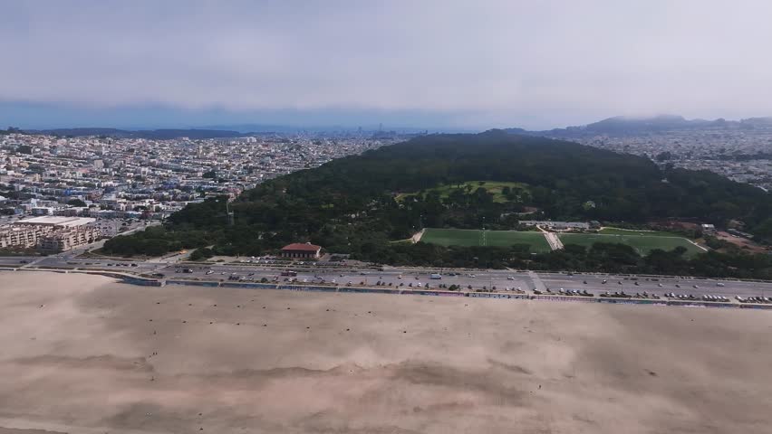 Aerial view of the Golden Gate park in San Francisco, USA.