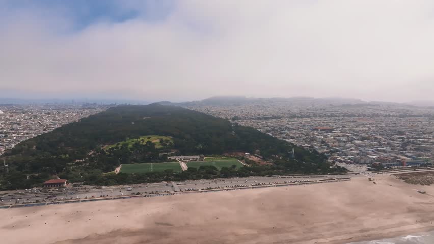 Aerial view of the Golden Gate park in San Francisco, USA.