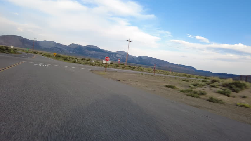 Mono Lake Highway 120 Eastbound 01 Driving Plate California USA