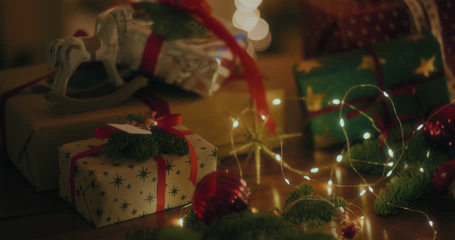 Christmas Gift Packages Decorated For Christmas Holidays