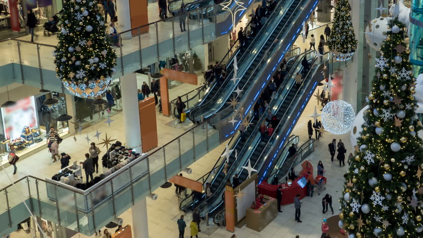 Christmas Shopping In The Mall