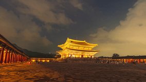 Hyperlapse 4k Gyeongbokgung Palace lights at night in Seoul,South Korea
 - Powered by Shutterstock - Get 15% off with code: PIKWIZARD15