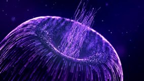 Underwater world of technology, neon jellyfish, animated particles, portal. Living nanotechnology floats. The future is underwater. Ultraviolet, glows in space. - Powered by Shutterstock - Get 15% off with code: PIKWIZARD15