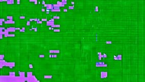 A green and purple screen with a glitchy effect - Powered by Shutterstock - Get 15% off with code: PIKWIZARD15