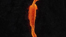 Lava river from active volcano, panoramic aerial view, epic pattern. Iceland. 2023. - Powered by Shutterstock - Get 15% off with code: PIKWIZARD15