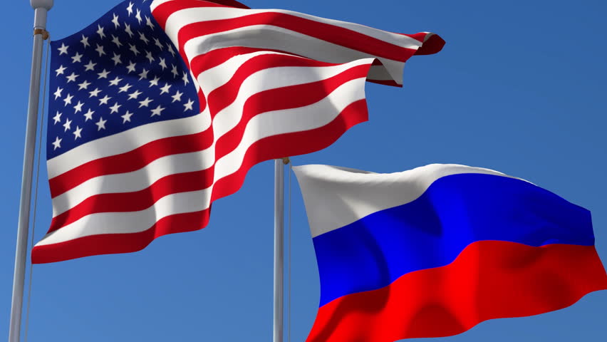 Flags of Usa and Russia Stock Footage Video (100% Royalty-free) 3394910 |  Shutterstock