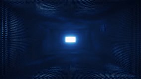 Dark blue digital cyberspace tunnel, 3d rendering. Motion graphic. - Powered by Shutterstock - Get 15% off with code: PIKWIZARD15