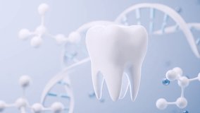 Tooth and biological concept background, 3d rendering. Motion graphic. - Powered by Shutterstock - Get 15% off with code: PIKWIZARD15