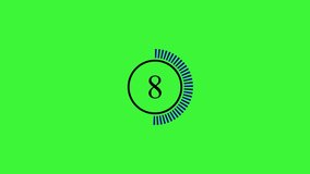 Timer countdown 15 seconds colorful icon animated on a green background. - Powered by Shutterstock - Get 15% off with code: PIKWIZARD15