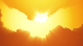 Fantasy art motion graphics of the Archangel with six wings holding a sword in the open sky - Powered by Shutterstock - Get 15% off with code: PIKWIZARD15