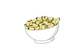 animated video of a typical Italian food bowl of macaroni icon