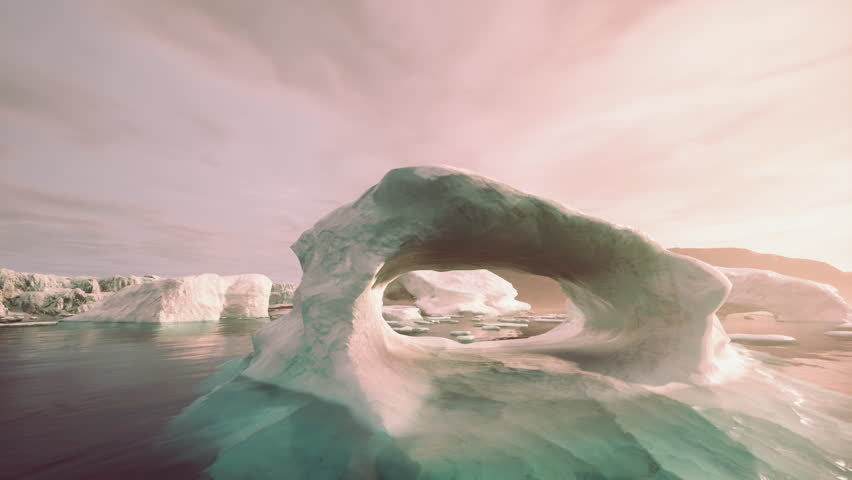 A Majestic Iceberg Floating in the Crystal Waters of Greenland