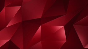 Futuristic red low poly surface background with the gentle motion of shiny polygonal triangle shapes and glowing red neon light. Full HD and looping technology motion background animation. - Powered by Shutterstock - Get 15% off with code: PIKWIZARD15