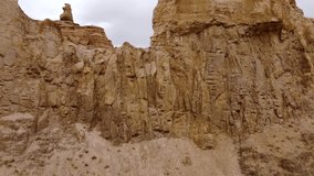 Charyn Canyon National Park. Unusual rocks of a part of the canyon called the Valley of Castles. A small replica of the US Grand Canyon.