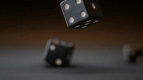 A bunch of thrown dices rolling on the table against dark background. - Powered by Shutterstock - Get 15% off with code: PIKWIZARD15