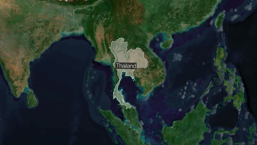 Discovering the Diverse Landscapes of Thailand: Detailed Map Stock Footage