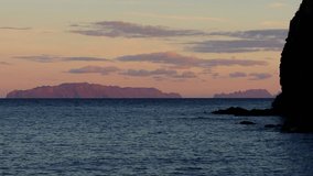 the coast of madeira island in the evening video