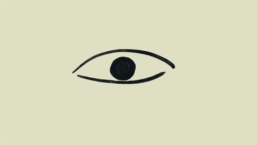 Tears falling from eye, 2D animation