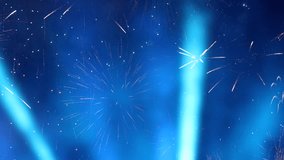 4K New year eve fireworks celebration loop seamless motion abstract HAPPY NEW YEAR BACKGROUND xmas Element series new Christmas (X mas) or New Year shiny background wallpaper - Powered by Shutterstock - Get 15% off with code: PIKWIZARD15