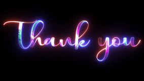 Neon text Thank You, lettering. Glowing blue and purple neon word Thank you. Glowing alphabet with letters, numbers and special characters. - Powered by Shutterstock - Get 15% off with code: PIKWIZARD15