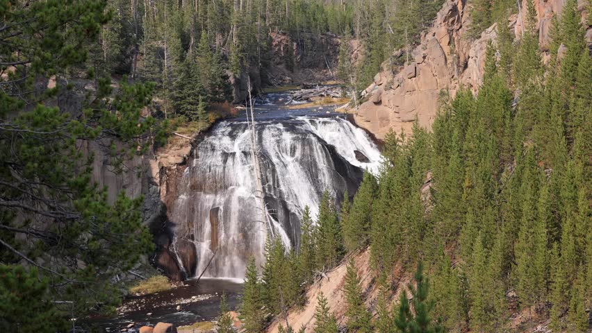 Gibbon Falls in Yellowstone National Park, Wyoming.