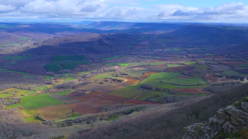 Valcabado Viewpoint in the Covalagua Natural Space. LAS LORAS GEOPARK. UNESCO. Pomar de Valdivia. Palencia. Castile and Leon. Spain. Europe