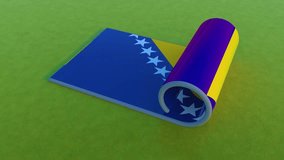 Bosnia and Herzegovina Flag - Rolling Animation. - Powered by Shutterstock - Get 15% off with code: PIKWIZARD15