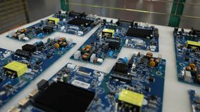 Motherboard storage. Components for computers and laptops. Semiconductor Factory - Powered by Shutterstock - Get 15% off with code: PIKWIZARD15