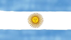 Argentina flag waving cloth Perfect Looping, Full screen animation 4K Resolution.mp4