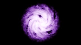 Purple magic portal circle seamless loop. Abstract cyclone on black background. Inter-Dimensional Portal. Visual Effect. Beautiful VFX Ring, Abstract Backgrounds, Fantasy portal. Video game portal