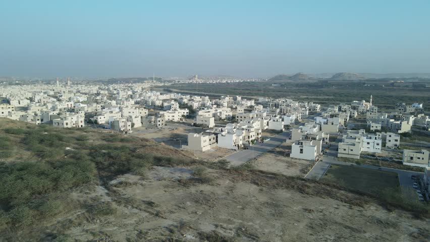 Aerial view of Naya nazimabad karachi, pakistan