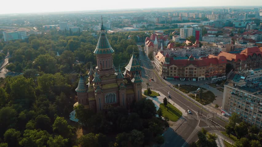 Metropolitan Cathedral "Three Hierarchs", Timisoara, Romania in historic city centre