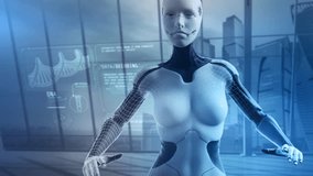 In virtual space, AI works with DNA data. 3D render - Powered by Shutterstock - Get 15% off with code: PIKWIZARD15