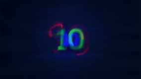 Animated Countdown Video with a shiny blue appearance