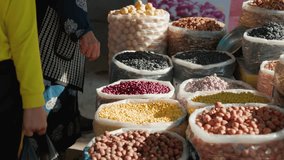 Almond nuts and dried fruits at market in Uzbekistan - Powered by Shutterstock - Get 15% off with code: PIKWIZARD15