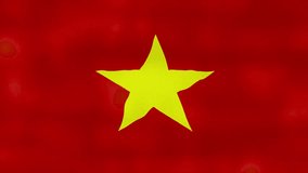 Vietnam Flag waving cloth Perfect Looping, Full screen animation 4K Resolution.
