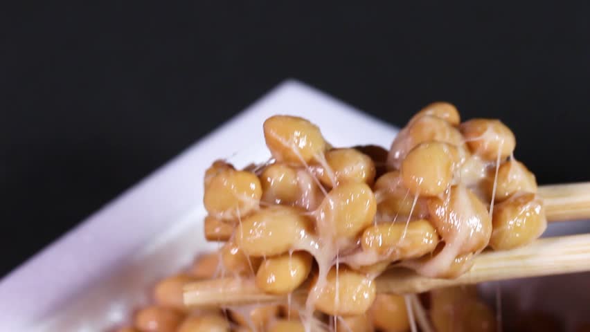 Mixing Natto with chopsticks. Natto is japanese food, fermented soybeans. Royalty-Free Stock Footage #3398090169