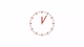 Abstract analog clock icon animation background  