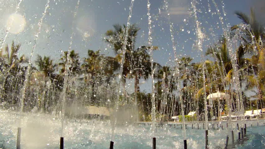 Water Fountain Swimming Pool Luxury Stock Footage Video 100 Royalty Free 3398207 Shutterstock