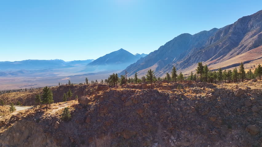 Peaks and Valleys of Owens Valley California Forest Aerial