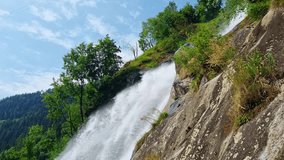 Hiking to the Partschinser Waterfall near Meran South Tyrol Italy
