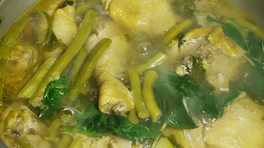 Chicken Broth Boiling Hot Inside Stock Footage Video (100% Royalty-free