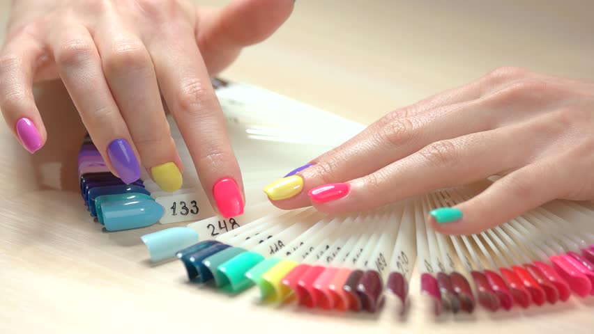 Multicolored Manicure and Nail Polish Stock Footage Video (100%  Royalty-free) 33983695 | Shutterstock